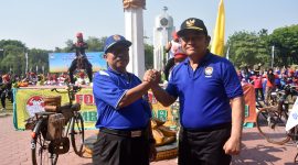 Bupati Sidoarjo H. Saiful Ilah S.H M.Hum (kanan) bersama Ketua Umum FORMI Sidoarjo H. MG. Hadi Sutjipto, S.H., MM. (kiri)