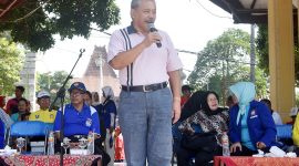  Hayono Isman menyampaikan sambutan sekaligus menyapa seluruh hadirin