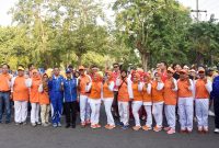 Pengurus Perwatusi Kab. Sidoarjo (kaos oranye) yang telah dikukuhkan bersama pengurus FORMI Kab. Sidoarjo
