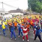 Antusias warga di Korda Krian memadati jalan melakukan senam bersama. Korda Krian berhasil menjadi juara 1 Lomba CFD Antar Korda