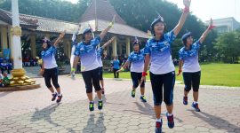 Penampilan KOWAL Koarmatim Surabaya saat mengikuti Lomba Gemu Famire