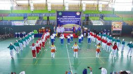 Pertunjukan senam yang dibawakan oleh perwakilan komunitas