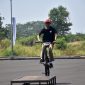 Penampilan Reza menampilkan trik diatas obstckle sukses menjadikannya juara 1 kategori BMX Street