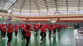 ASIAFI Sidoarjo menggelar Pelatihan Senam SKJ 2022 dan Senam Sehat Bugar pada Selasa (23/7/2024) di Gedung GOR Sidoarjo.