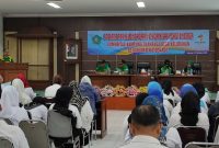 Ketua Umum KORMI Kab. Sidoarjo MG Hadi Sutjipto memberikan arahan pada peserta acara